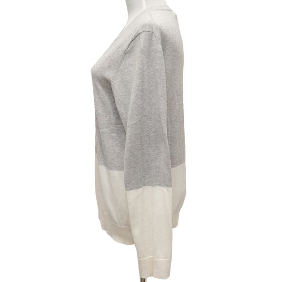 Revolve One Grey Day Cashmere Blend Color Block Sweater Size Large - Picture 2 of 8